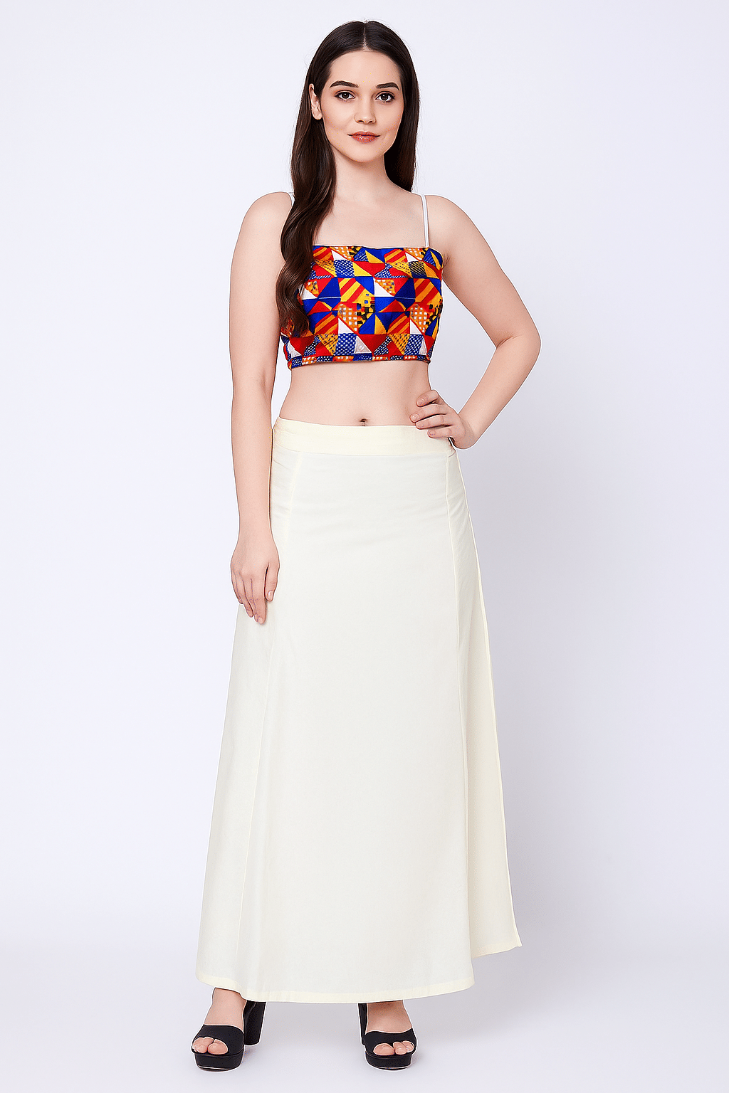JTG enterprises Multicoloured Cotton Petticoat - Single JTG enterprises Multicoloured Cotton Petticoat - Single