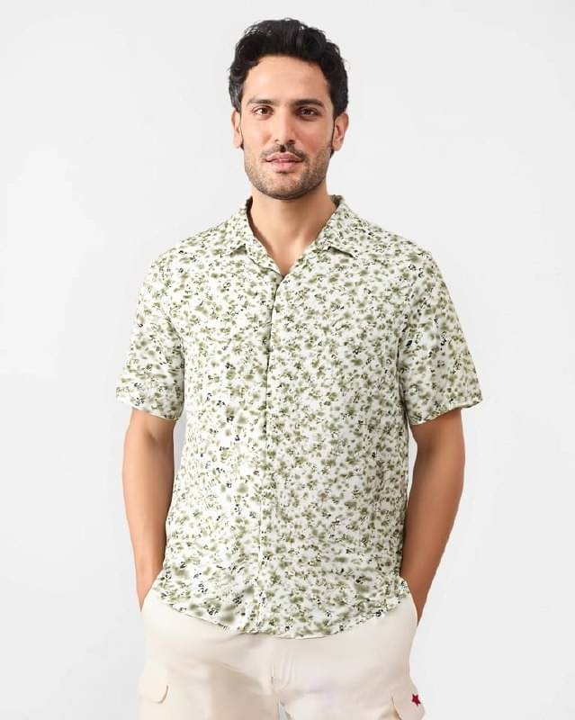     			KRIVA Cotton Blend Regular Fit Printed Half Sleeves Men's Casual Shirt - Multicolor ( Pack of 1 )
