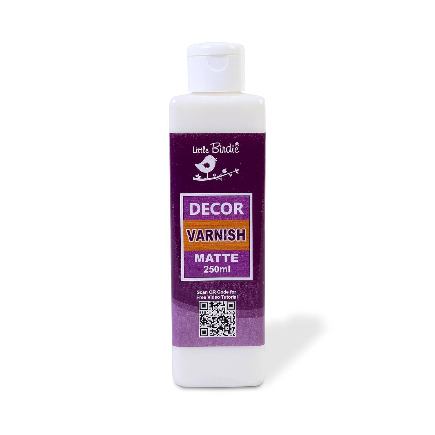     			Little Birdie Decor Varnish Matte 250ml | for Durable Matte Finish to Canvas, Wooden Surfaces, MDF, Oil and Acrylic Paintings, Glass, Metal, Terracotta and More | Water Based & Fast Drying
