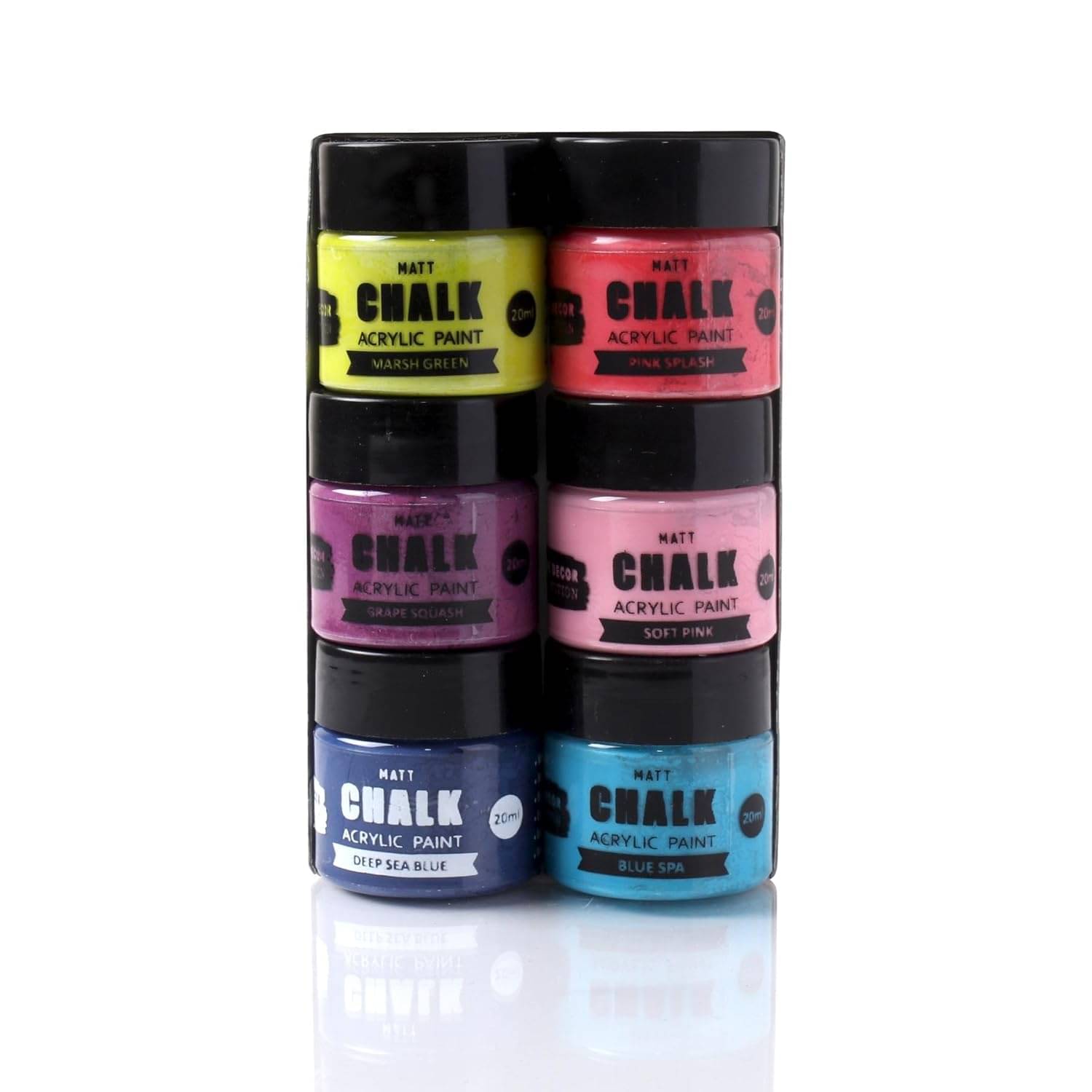     			Little Birdie Home Decor Chalk Paint - 6Pcs X 20Ml 1 Kit (Cheery Blend) | Chalk Paint for Canvas, Wood Furniture, Wall, Home Decor, Glass, Terracotta Pots | Multi Surface Paint