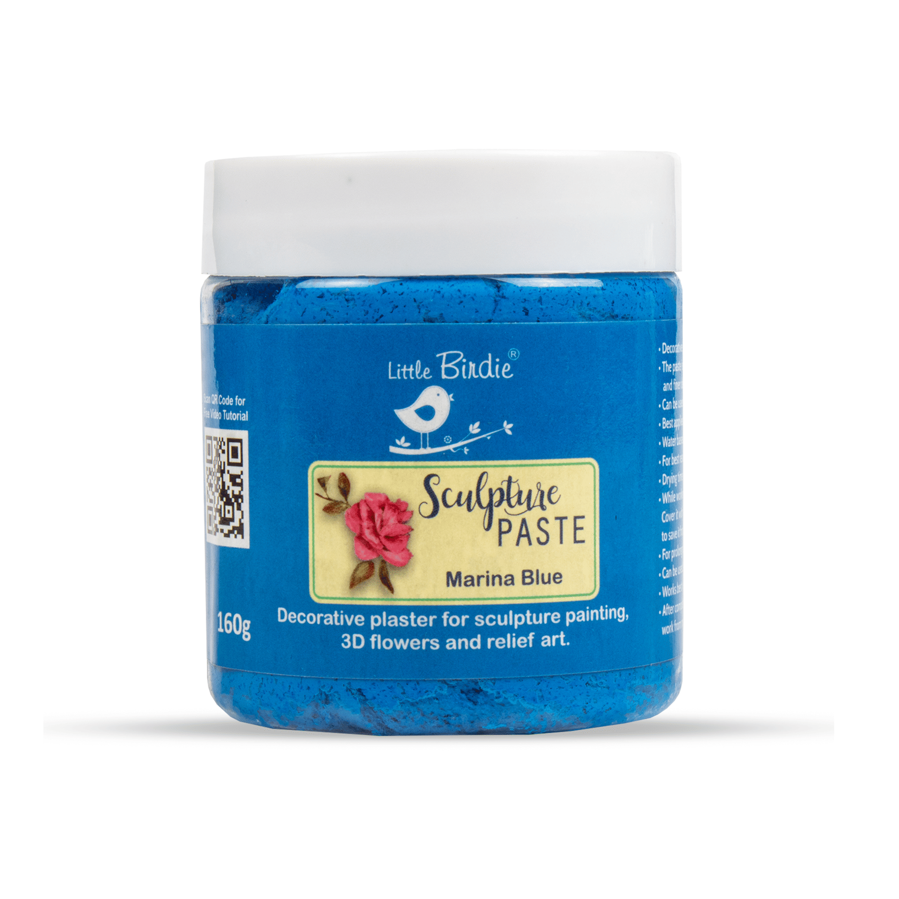     			Little Birdie Sculpture Paste Marina Blue 160G | For Sculpture Painting, 3D and Relief Art | DIY Art and Craft