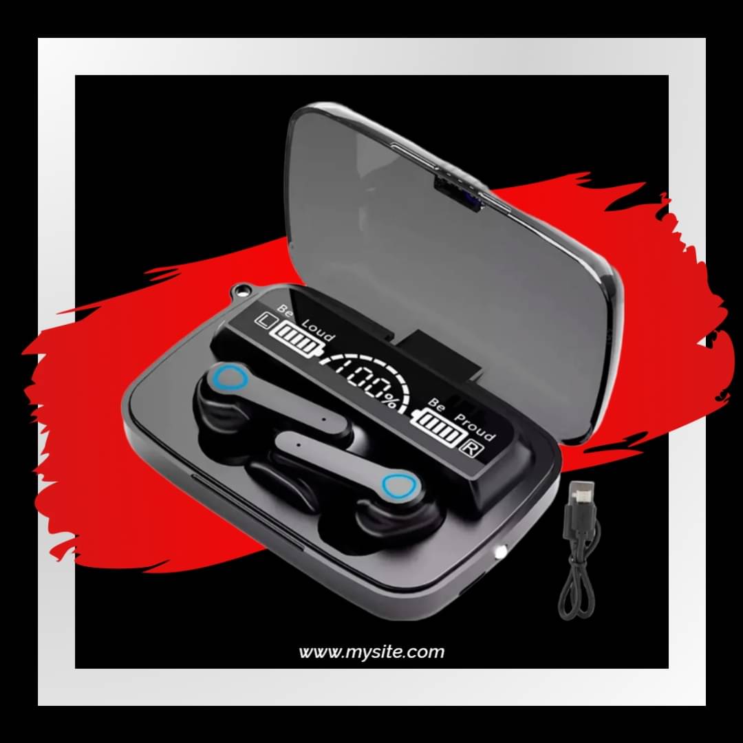 M19-19 Earbuds TWS Earphone Touch Control Mirror Digital Display Wireless Bluetooth 5.1 Headphones With Microphone M19-19 Earbuds TWS Earphone Touch Control Mirror Digital Display Wireless Bluetooth 5.1 Headphones With Microphone
