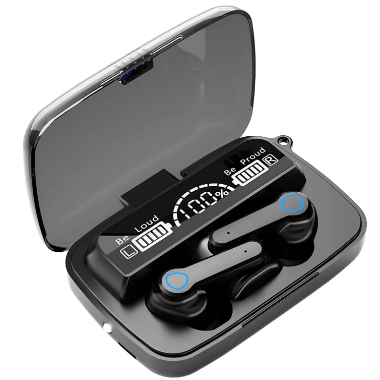     			M19 Bluetooth True Wireless (TWS) In Ear 20 Hours Playback Fast charging,Powerfull bass IPX4(Splash & Sweat Proof) Black