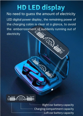     			M19 Bluetooth True Wireless (TWS) In Ear 20 Hours Playback Fast charging,Powerfull bass IPX4(Splash & Sweat Proof) Black