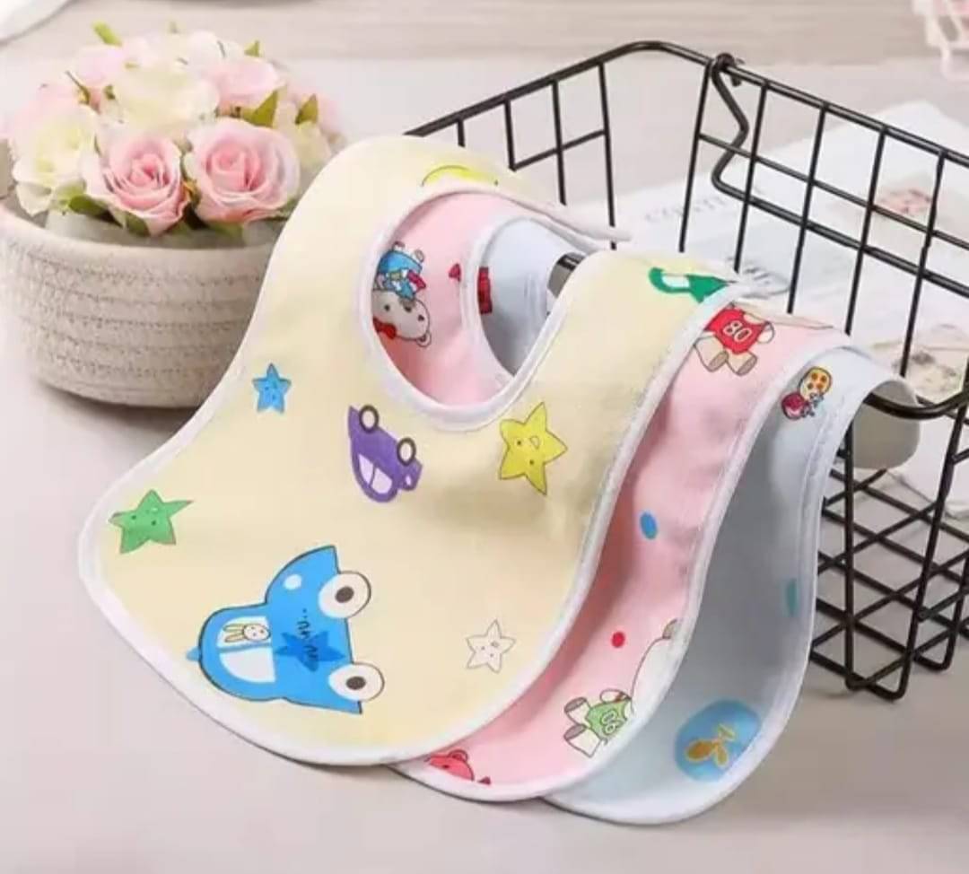     			MITSURU Multi-Colour Cotton Bibs - Set of 3