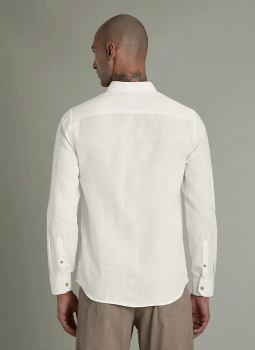 MOONVILLA Linen Regular Fit Solids Full Sleeves Men's Casual Shirt - White ( Pack of 1 ) MOONVILLA Linen Regular Fit Solids Full Sleeves Men's Casual Shirt - White ( Pack of 1 )