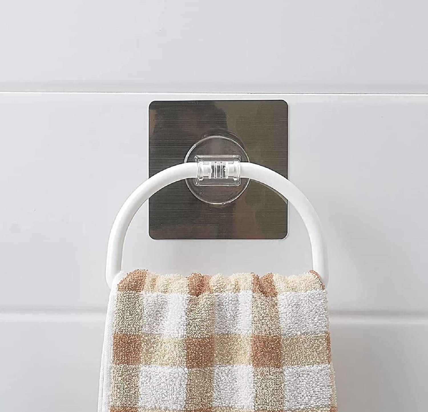 Magic Sticker Self Adhesive Round Shape Towel Napkin Hanger Stand Magic Sticker Self Adhesive Round Shape Towel Napkin Hanger Stand