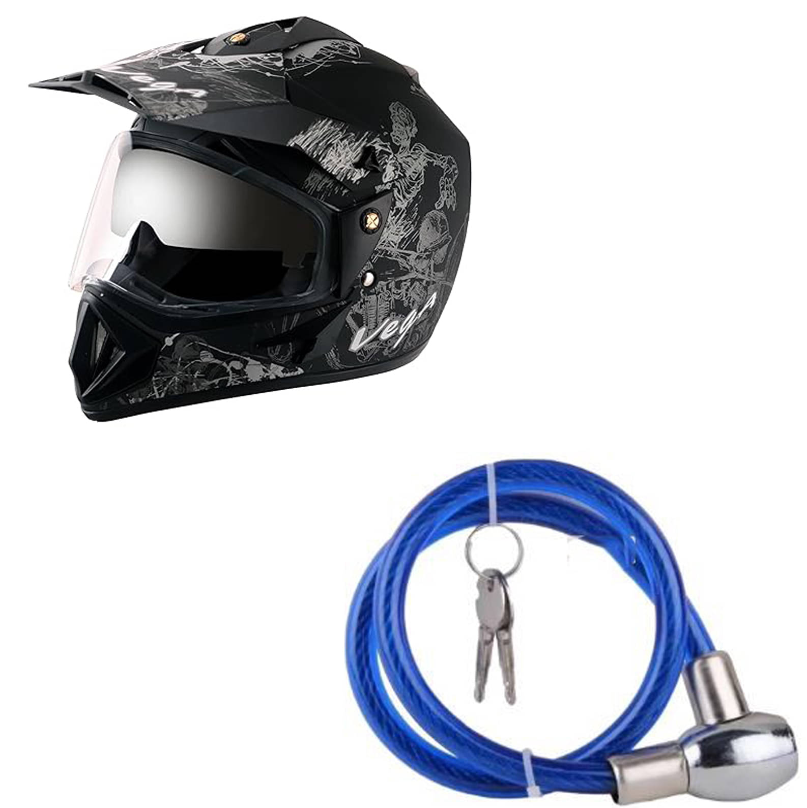     			Multipurpose Heavy Duty, Goti Lock for Bikes, Bicycle, Helmet, Luggage, Cable Lock Compatible