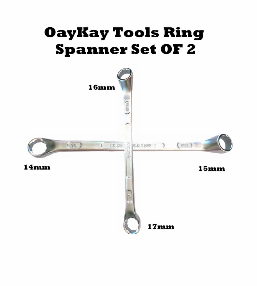     			Oaykay Tools Ring Spanner Set of 2 Pc