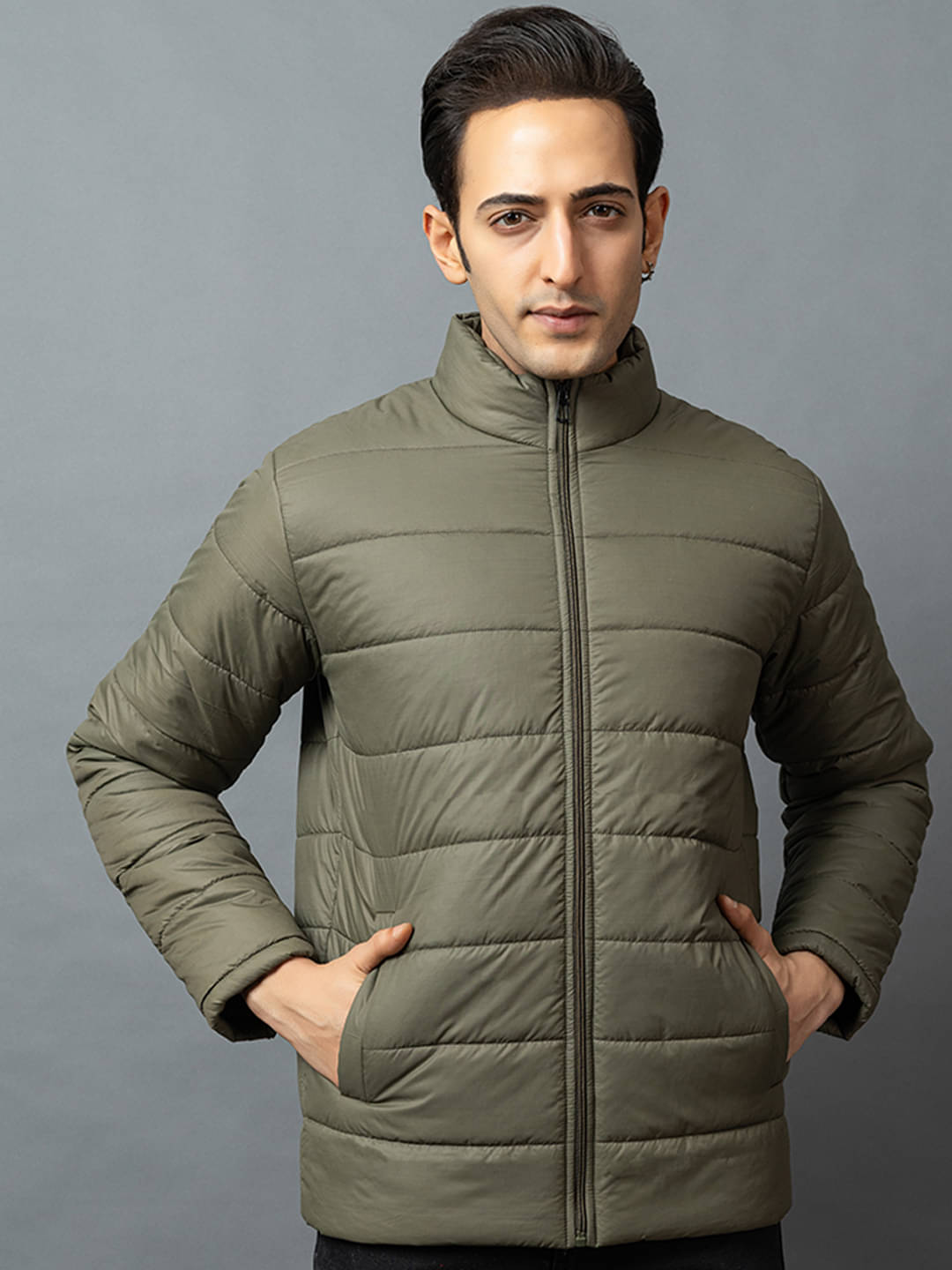 RIGHT DECISION Nylon Men's Puffer Jacket - Olive ( Pack of 1 ) RIGHT DECISION Nylon Men's Puffer Jacket - Olive ( Pack of 1 )