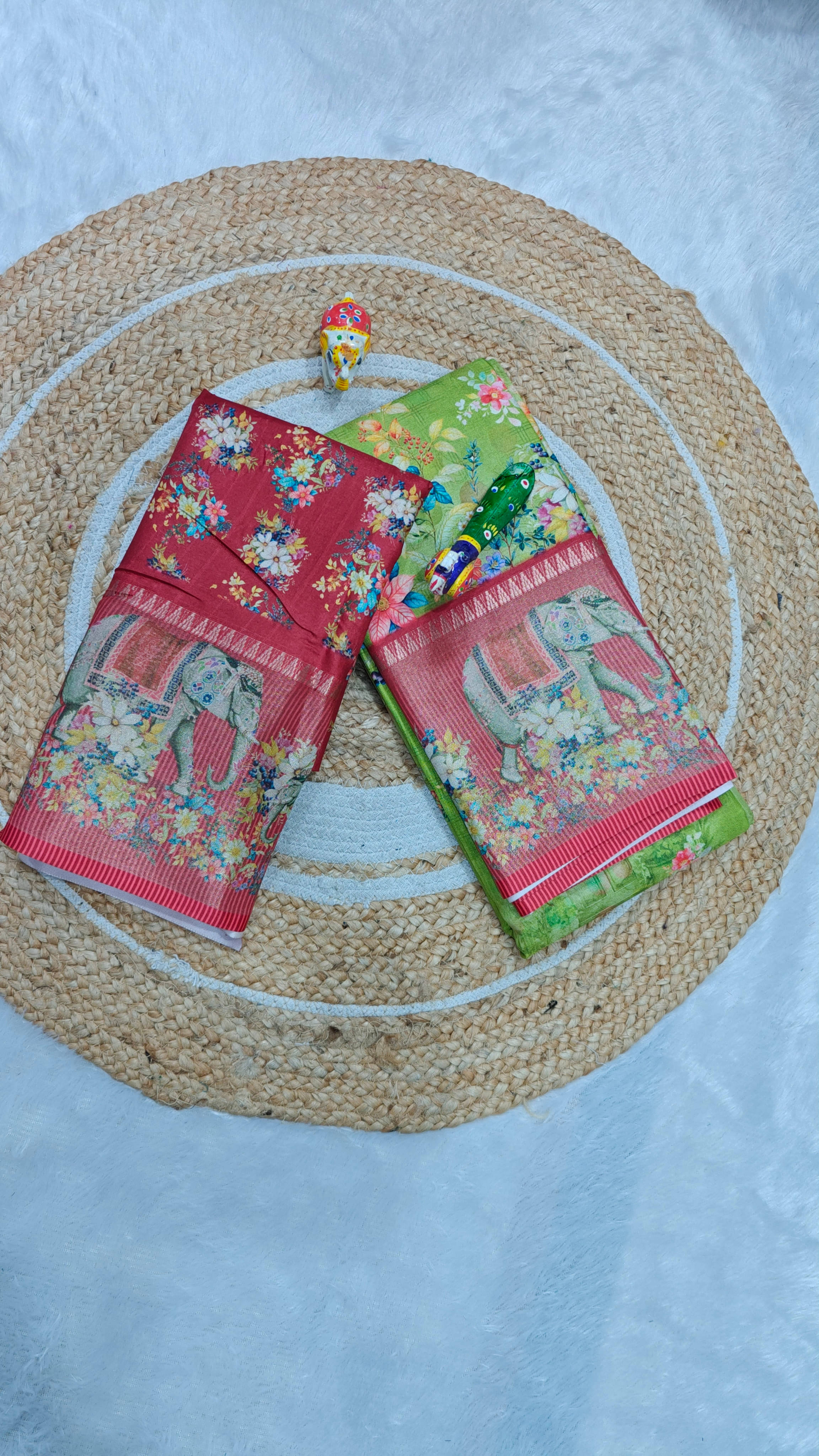 SHIRODHARI Silk Blend Printed Sambalpuri Saree With Unstitched Blouse Piece ( Green ) SHIRODHARI Silk Blend Printed Sambalpuri Saree With Unstitched Blouse Piece ( Green )