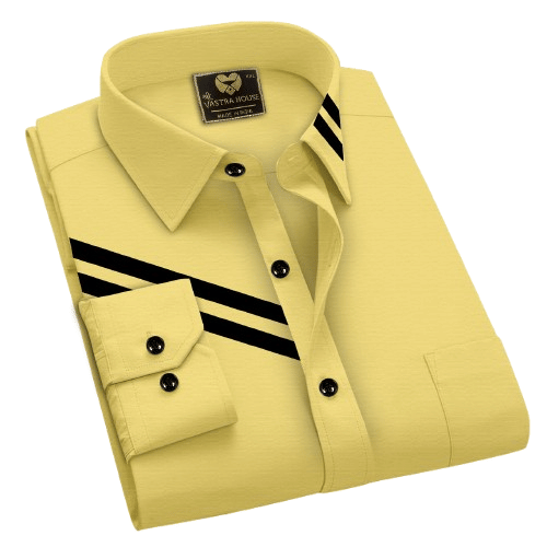 SHREE VASTRA HOUSE Cotton Blend Regular Fit Solids Full Sleeves Men's Casual Shirt - Yellow ( Pack of 1 ) SHREE VASTRA HOUSE Cotton Blend Regular Fit Solids Full Sleeves Men's Casual Shirt - Yellow ( Pack of 1 )