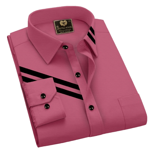 SHREE VASTRA HOUSE Cotton Blend Regular Fit Solids Full Sleeves Men's Casual Shirt - Pink ( Pack of 1 ) SHREE VASTRA HOUSE Cotton Blend Regular Fit Solids Full Sleeves Men's Casual Shirt - Pink ( Pack of 1 )