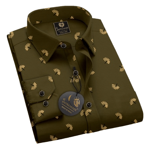 SHREE VASTRA HOUSE Cotton Blend Regular Fit Printed Full Sleeves Men's Casual Shirt - Green ( Pack of 1 ) SHREE VASTRA HOUSE Cotton Blend Regular Fit Printed Full Sleeves Men's Casual Shirt - Green ( Pack of 1 )