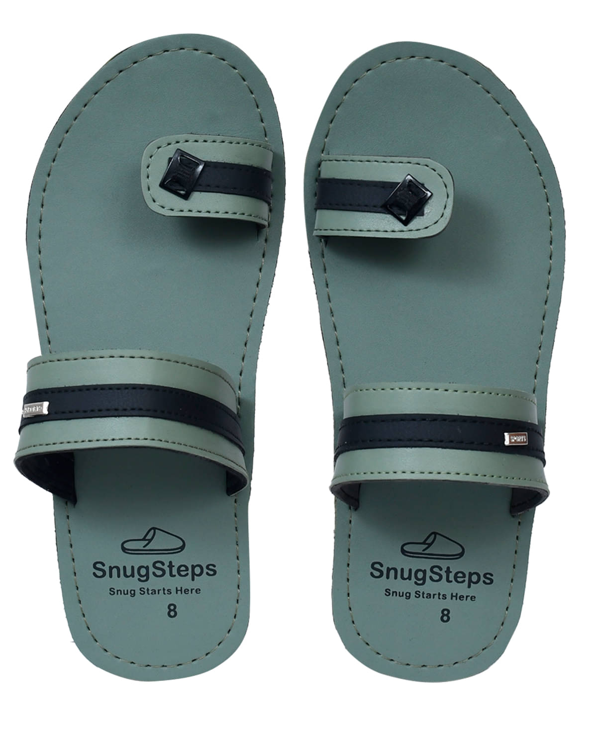     			SNUG STEPS Green Men's Slide Flip Flop