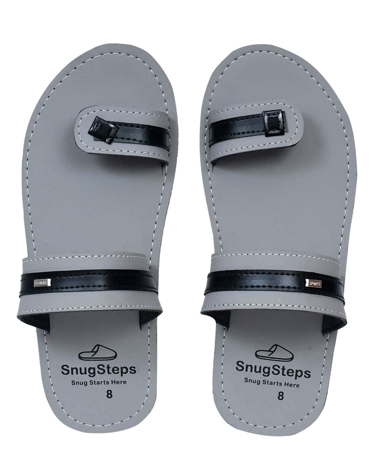     			SNUG STEPS Light Grey Men's Slide Flip Flop