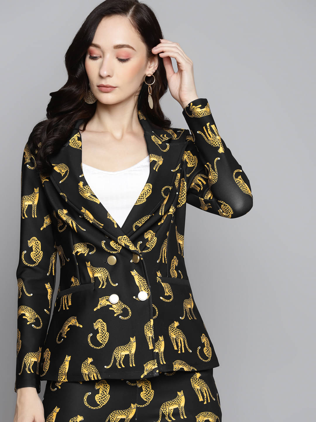     			Sassafras - Polyester Blend Black Blazers