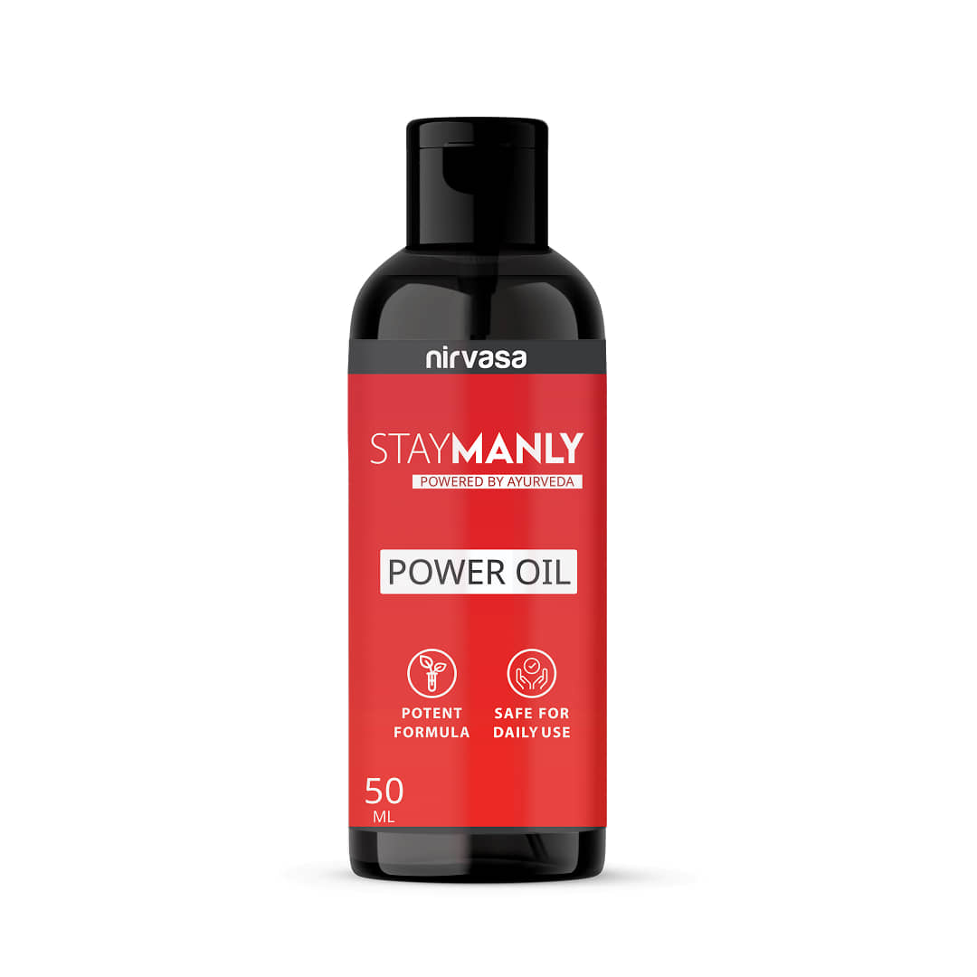 Staymanly Power Oil, for Men Performance, 100% Pure & Natural Ingredients, Potent Ayurvedic Formula with No Side Effects 1B (1 X 50 ML)
