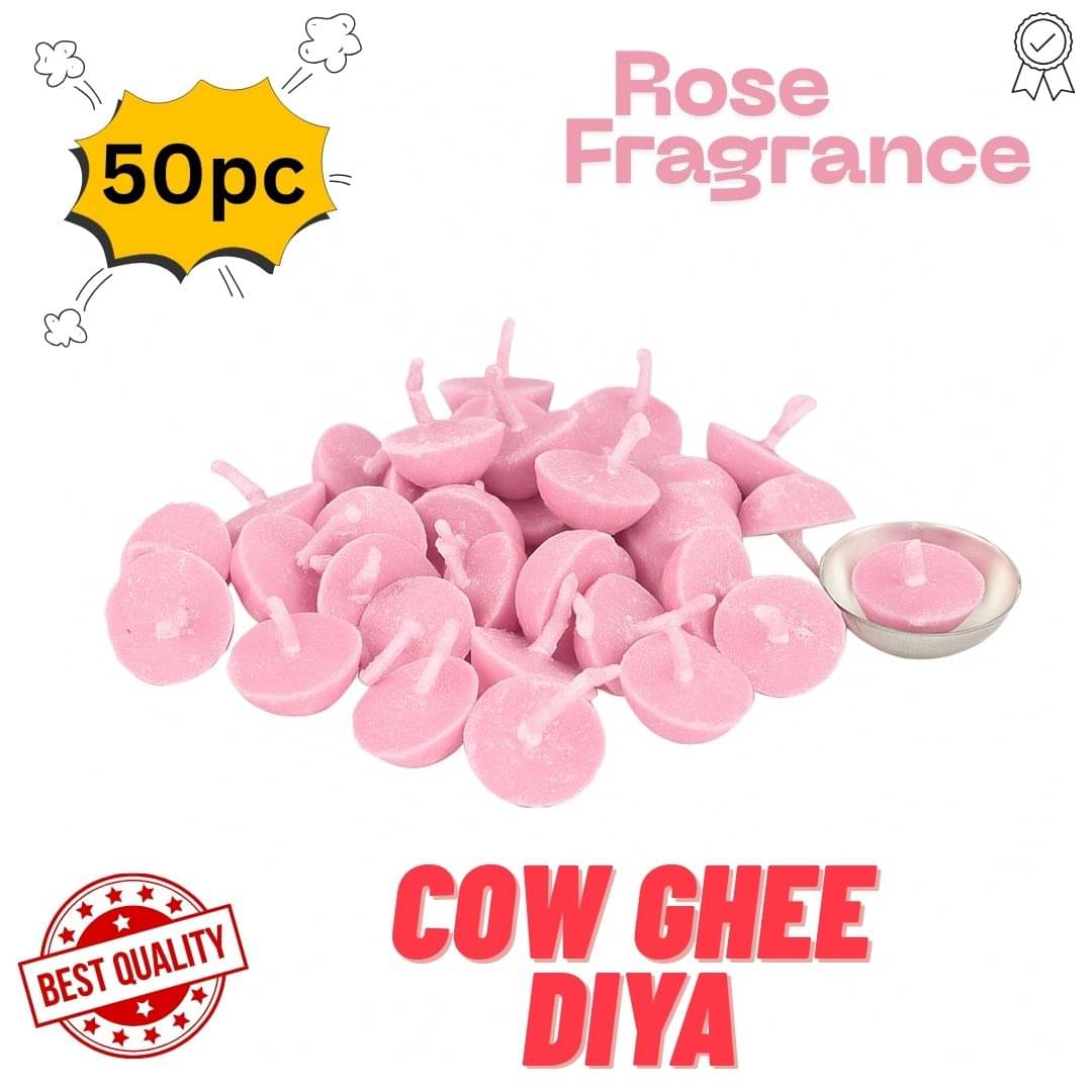     			THRIFTKART Diya 50PC Rose fragrance DIYA BATTI ( Pack of 1 )