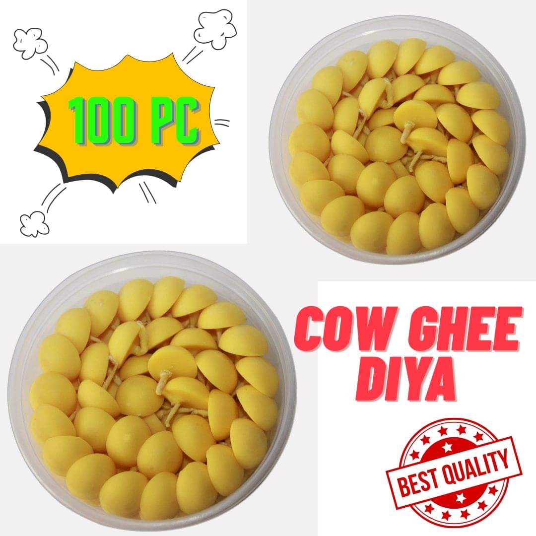     			THRIFTKART Ghee Wati 100pc Cow Ghee Diya ( Pack of 1 )
