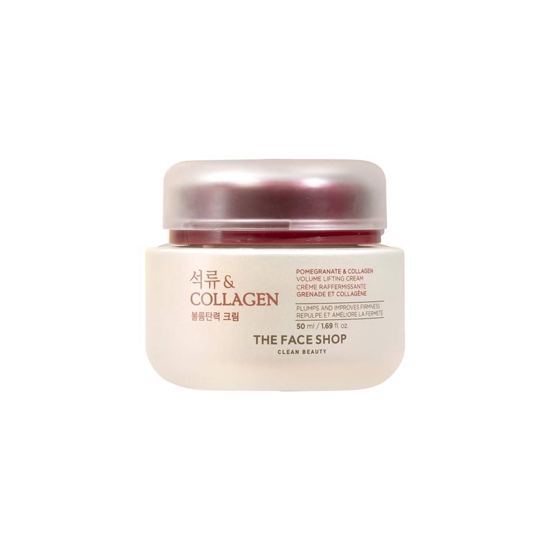 The Face Shop Clean Beauty Pomegranate & Collagen Volume Lifting Cream, 50ml The Face Shop Clean Beauty Pomegranate & Collagen Volume Lifting Cream, 50ml