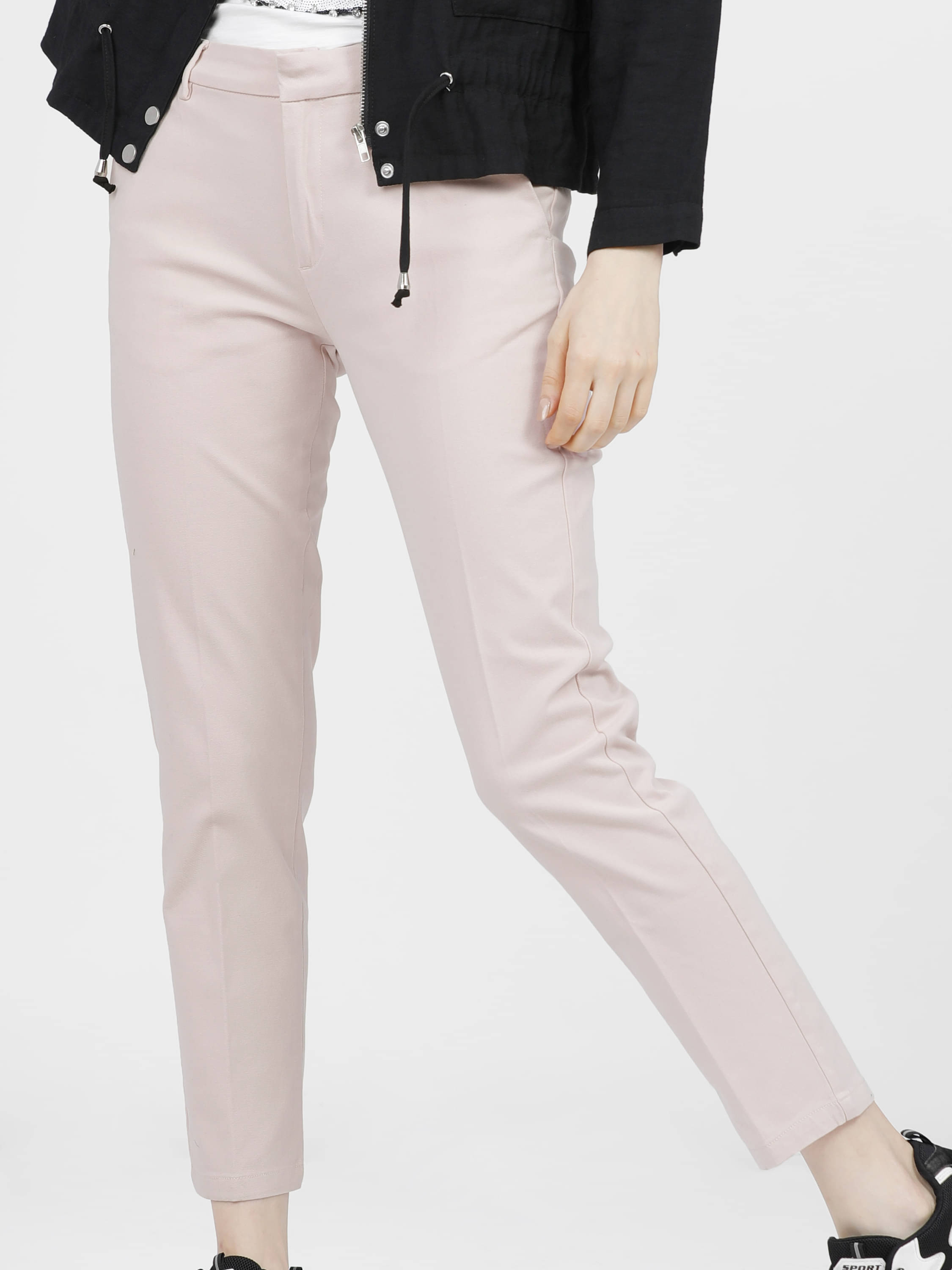     			Tokyo Talkies Women Cotton Blend Chinos Trousers ( Pink )