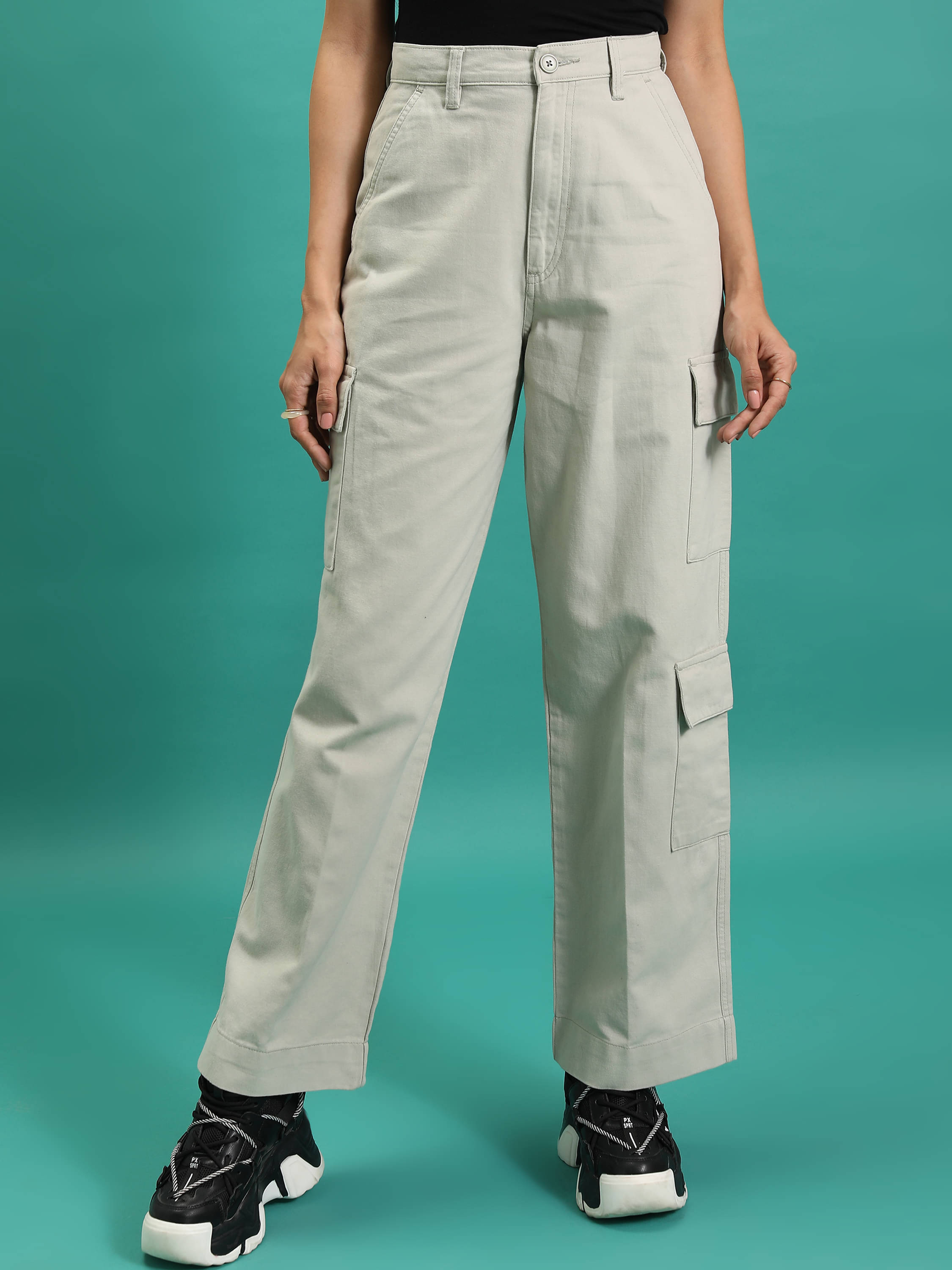     			Tokyo Talkies Women Cotton Cargos Trousers ( Olive )