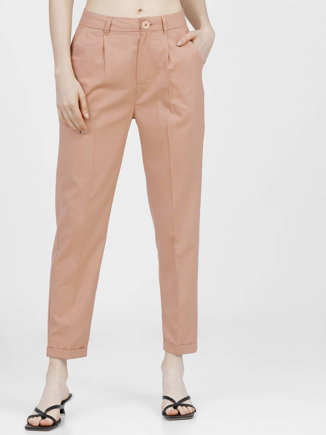     			Tokyo Talkies Women Polyester Formal Trousers ( Orange )