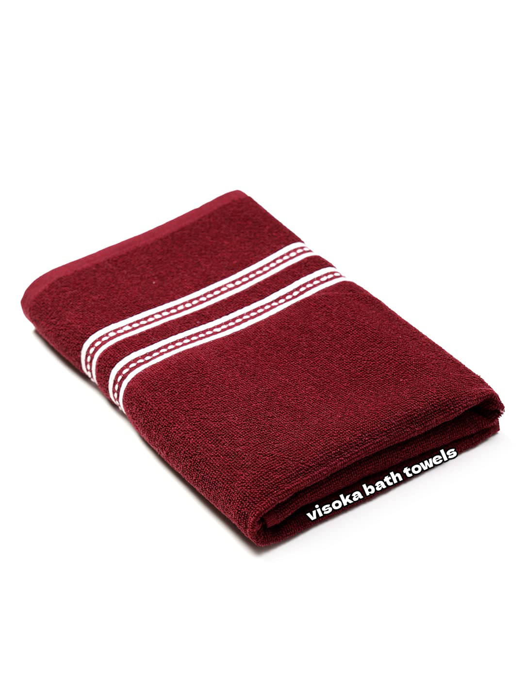     			VISOKA TEX Pack of 1 Terry 375 -GSM Bath Towel ( Maroon )