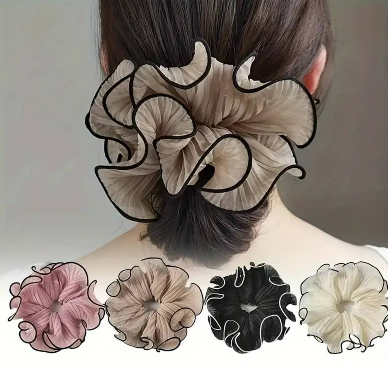     			VSAKSH Multi Scrunchie ( Pack of 2 )