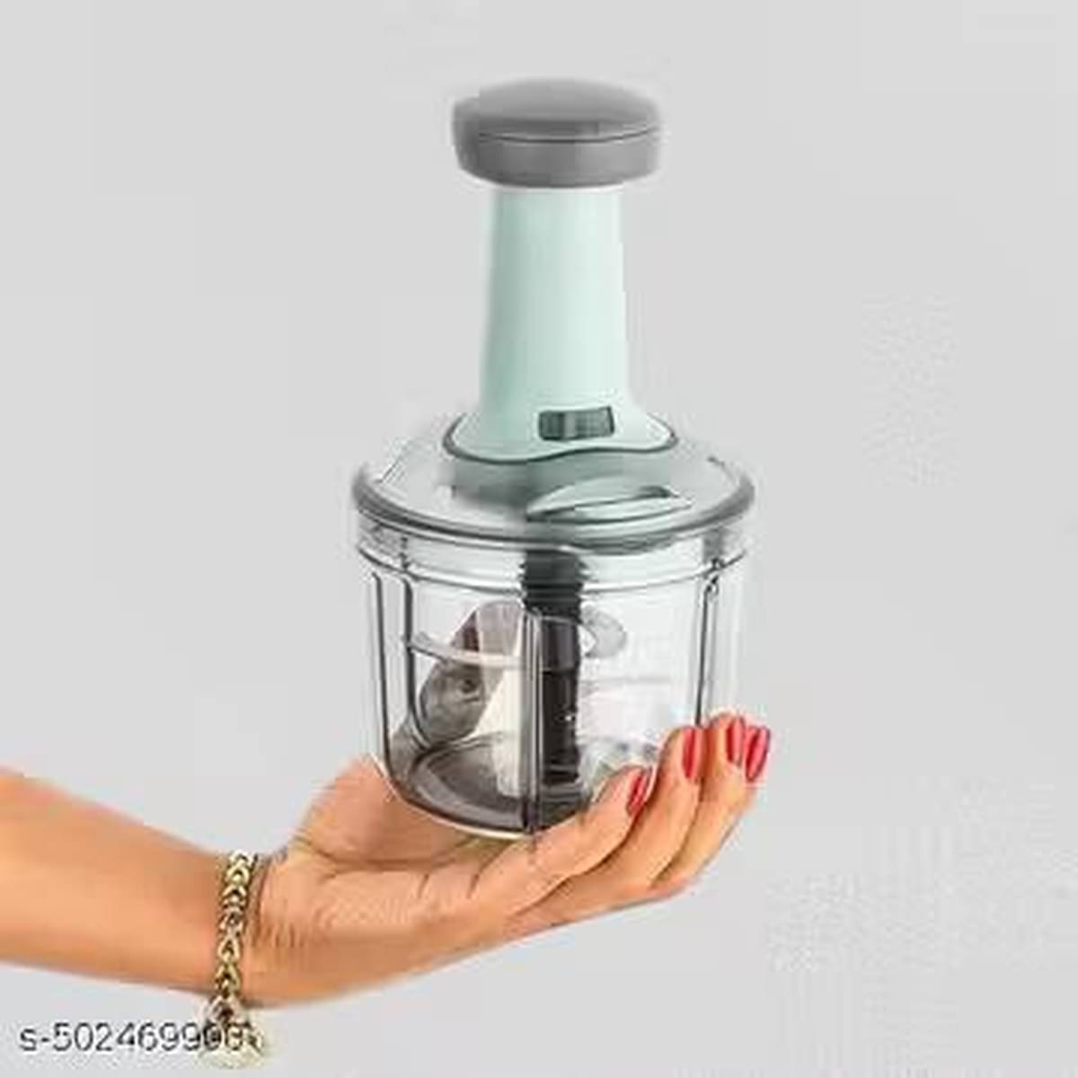     			Villa Mart Push Chopper for Kitchen | Handy Vegetable & Fruit Cutter with Stainless Steel Blades | Manual Food Processor for Quick Chopping & Slicing