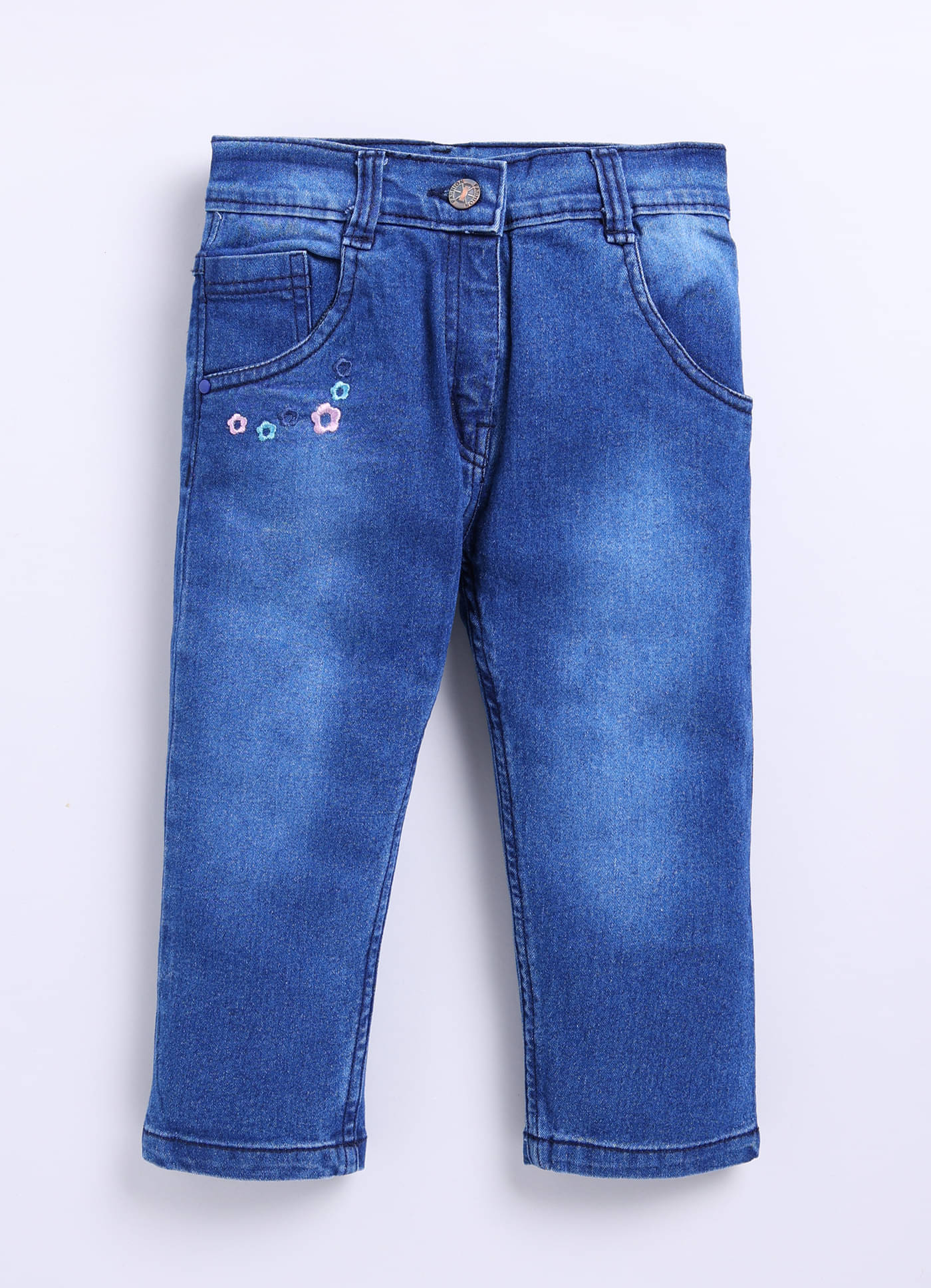     			ZAB Girls Denim Jeans ( Pack of 1 , Blue )