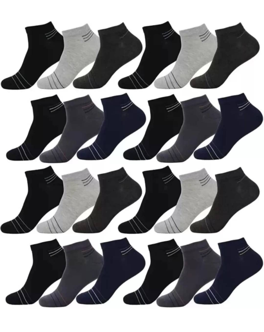     			finzer Pack of 12 Men's Cotton Ankle Length Socks ( Multicolor )