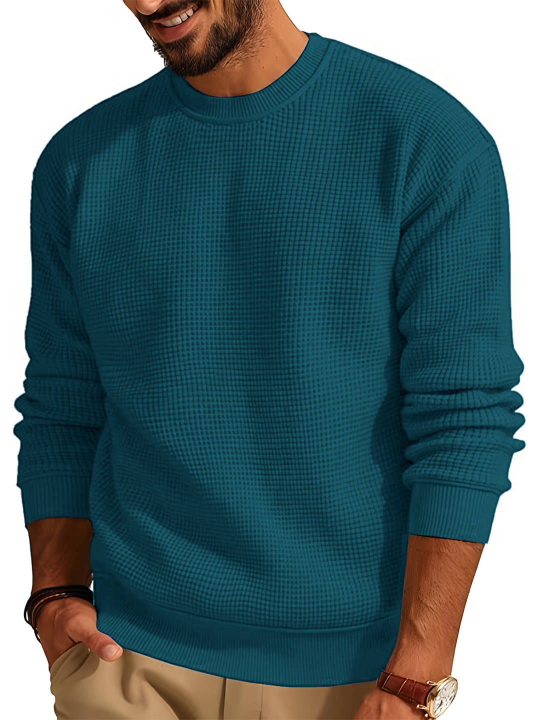 tysort Acrylic Round Neck Men's Full Sleeves Pullover Sweater - Teal ( Pack of 1 ) tysort Acrylic Round Neck Men's Full Sleeves Pullover Sweater - Teal ( Pack of 1 )