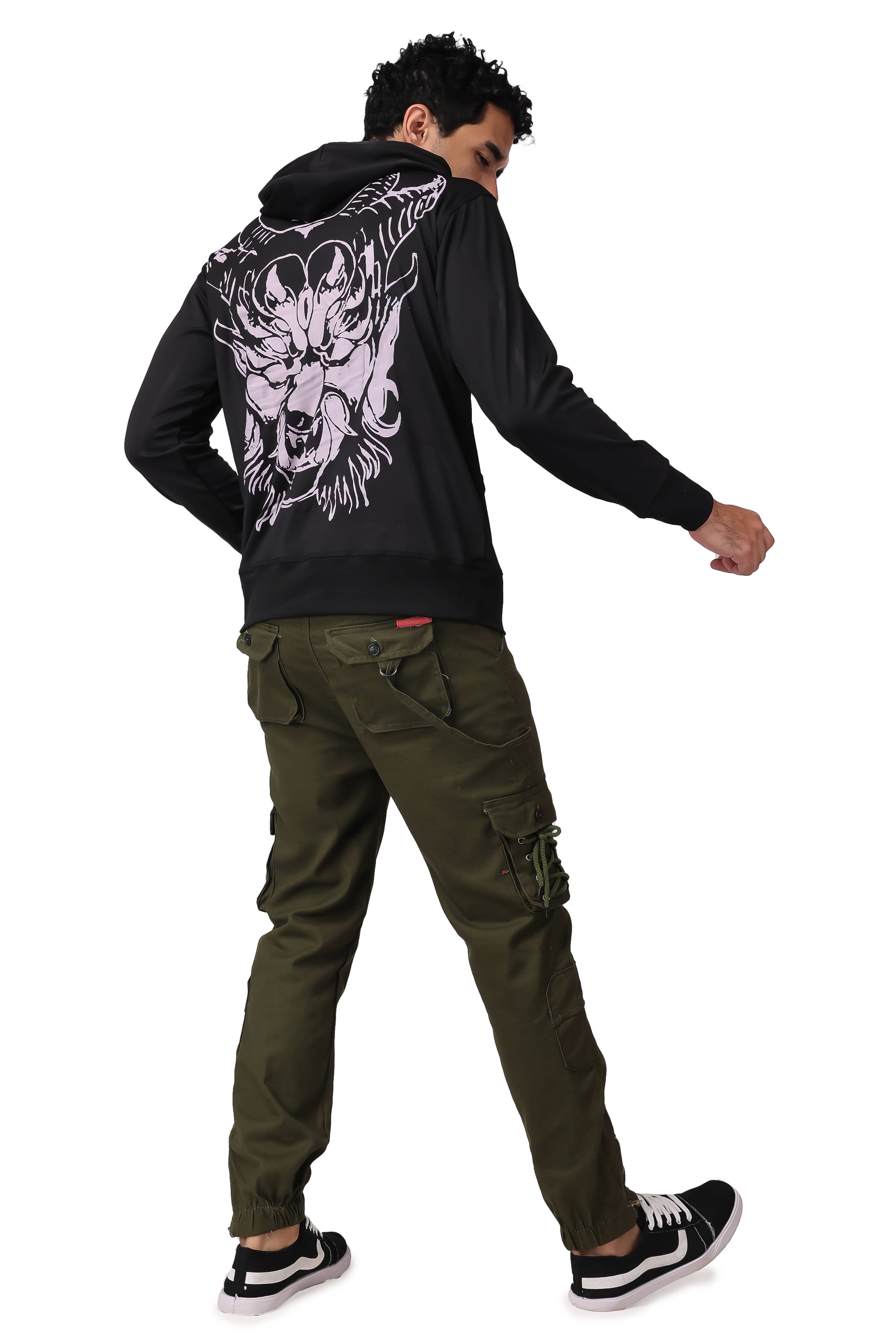     			yellow tree Polyester Hooded Men's Sweatshirt - Black ( Pack of 1 )