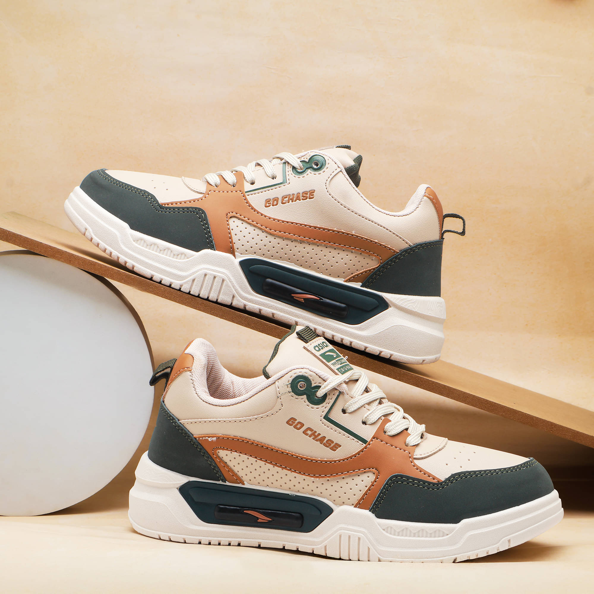     			ASIAN SHADOW-02 Beige Men's Sneakers