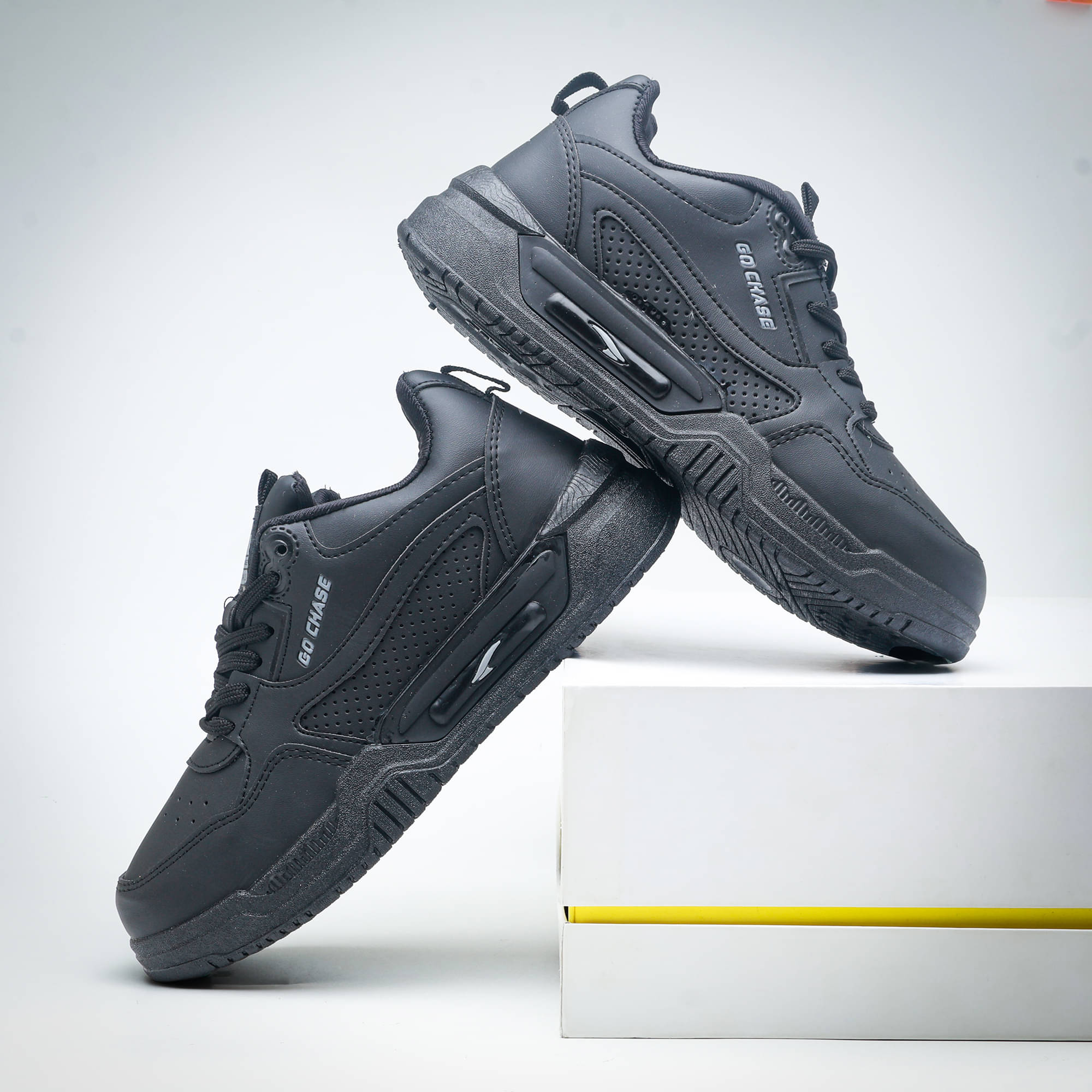     			ASIAN SHADOW-02 Black Men's Sneakers