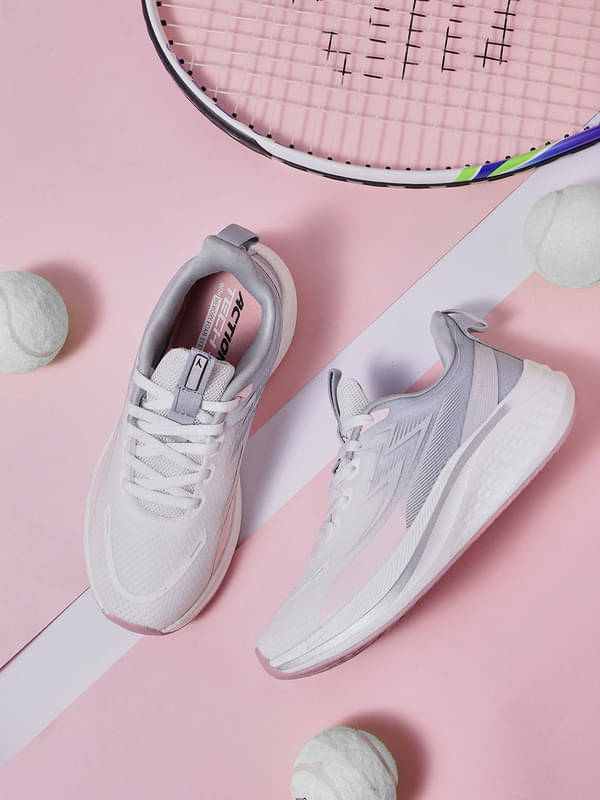    			Action - White Women's Running Shoes