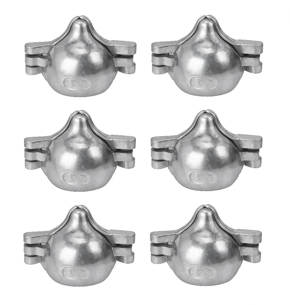     			Aluminum Modak Mould for Ganesh Chaturthi | Momos Mould |Traditional Sweet Dumpling Press | Ukadiche Modak, Indian Sweets, Festival Cooking, Kitchen Tools Set of 6 Pcs