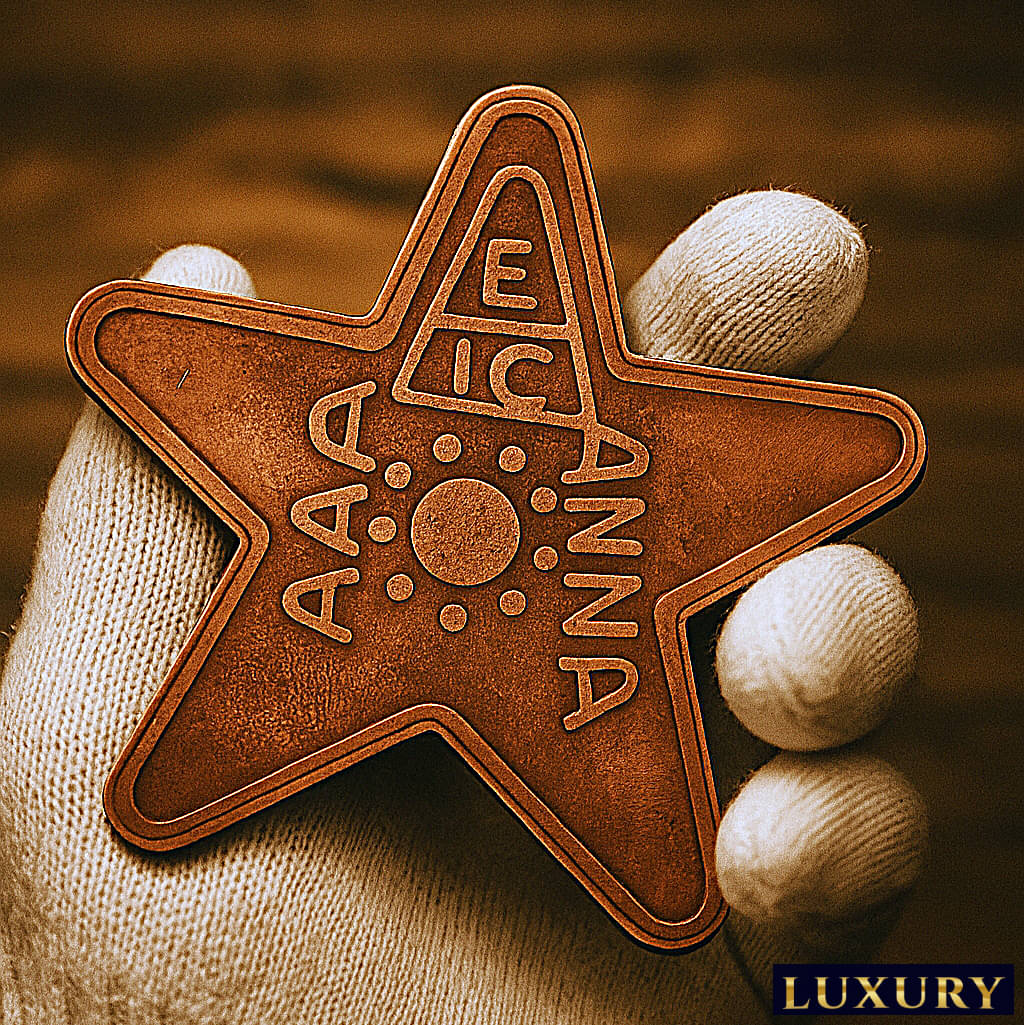     			BIG SIZE 85 Gram STAR SHAPED LIBBO ANNA 1616 EIC, East India Company old Most Demanded India Collective Rare Coin