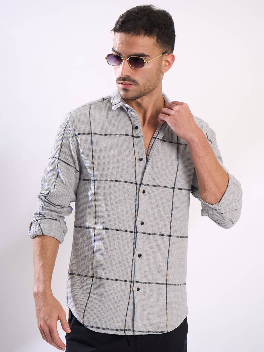 Bene Kleed 100% Cotton Regular Fit Printed Full Sleeves Men's Casual Shirt - Grey ( Pack of 1 ) Bene Kleed 100% Cotton Regular Fit Printed Full Sleeves Men's Casual Shirt - Grey ( Pack of 1 )