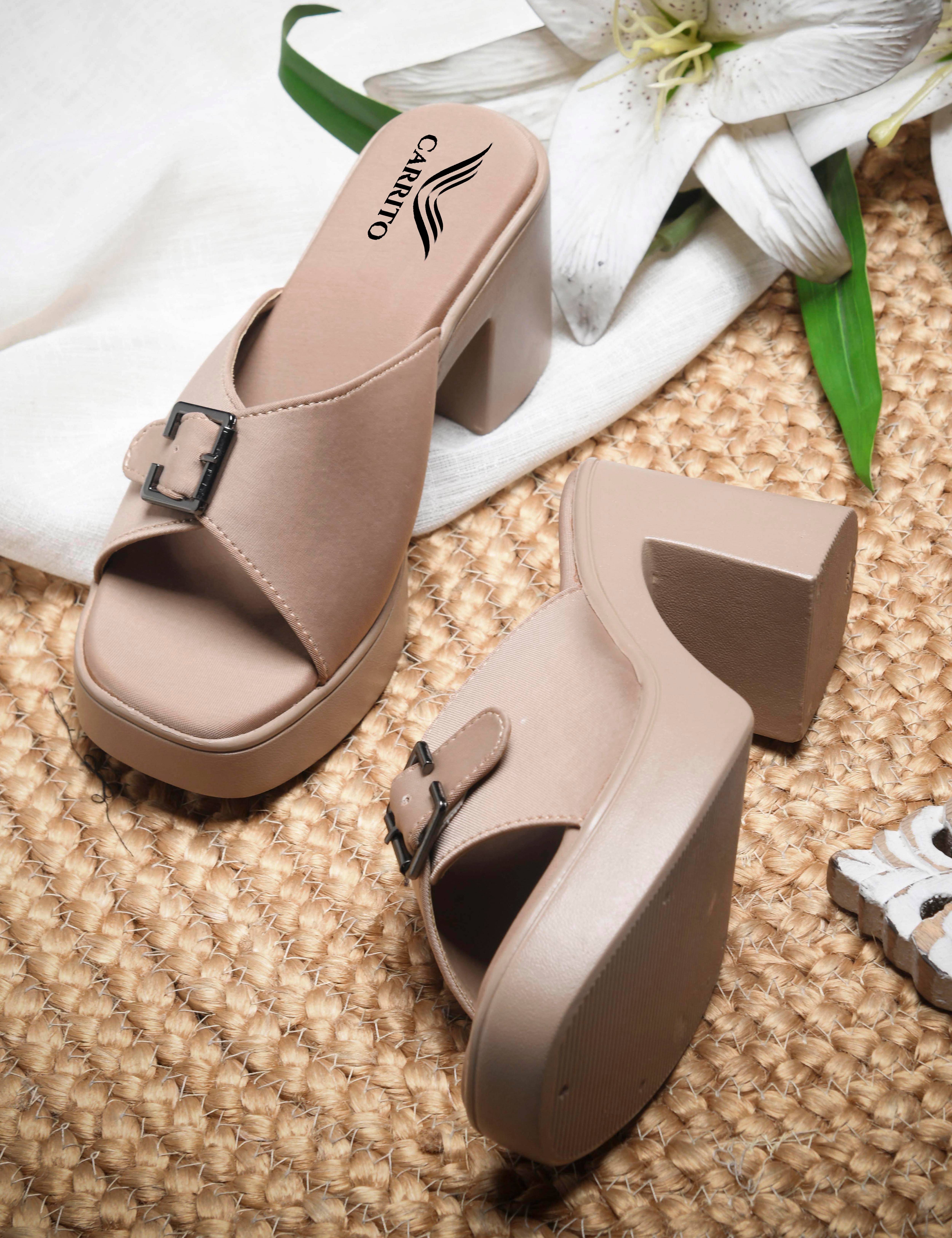 Carrito Beige Women's Sandal Heels Carrito Beige Women's Sandal Heels