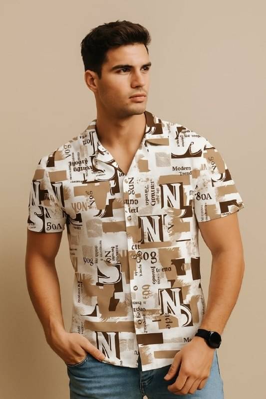ETSY Cotton Blend Regular Fit Solids Half Sleeves Men's Casual Shirt - Brown ( Pack of 1 ) ETSY Cotton Blend Regular Fit Solids Half Sleeves Men's Casual Shirt - Brown ( Pack of 1 )