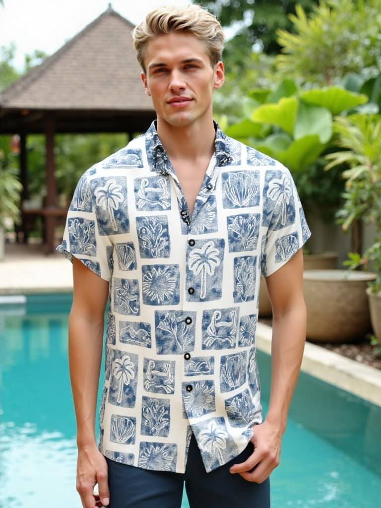     			ETSY Cotton Blend Regular Fit Solids Half Sleeves Men's Casual Shirt - Blue ( Pack of 1 )