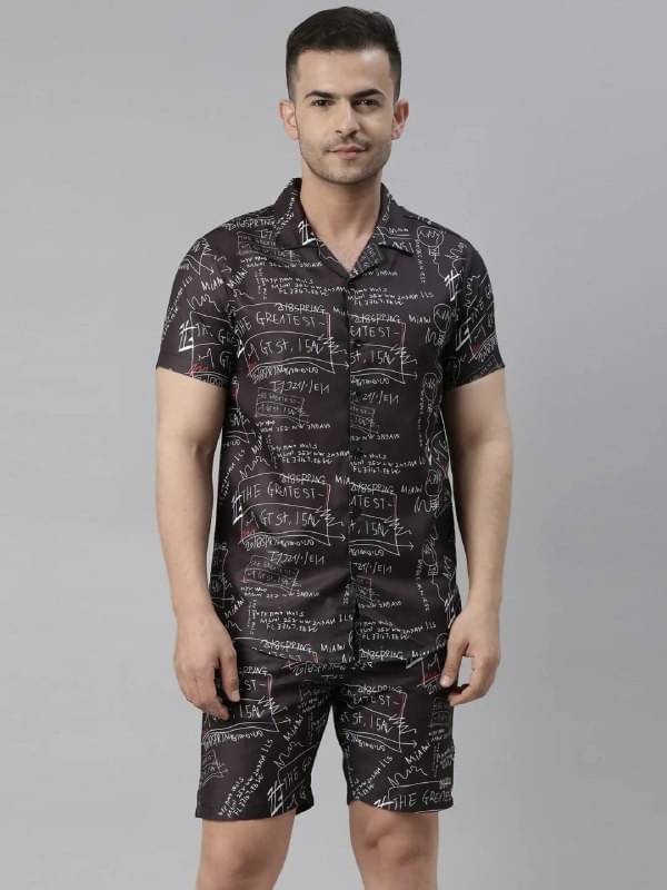     			ETSY Men's Shirt With Shorts Co-Ords Set ( Pack of 1 , Multicolor )