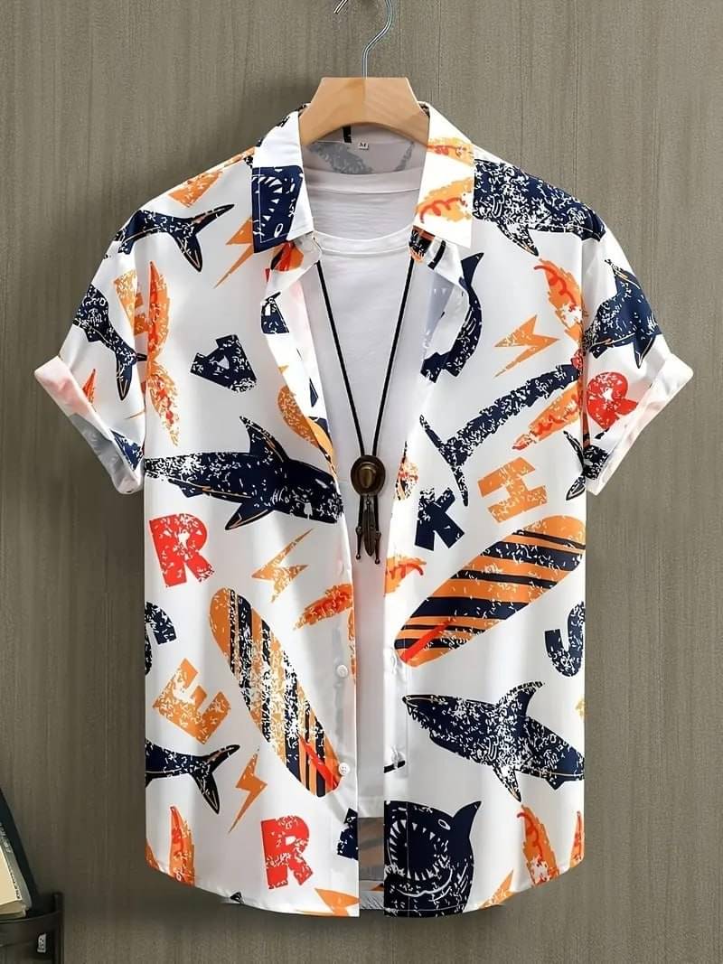     			ETSY Polyester Regular Fit Solids Half Sleeves Men's Casual Shirt - White ( Pack of 1 )