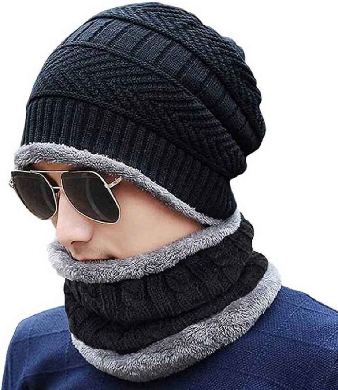     			Evanden Pack of 1 Woollen Men's Cap ( Black )