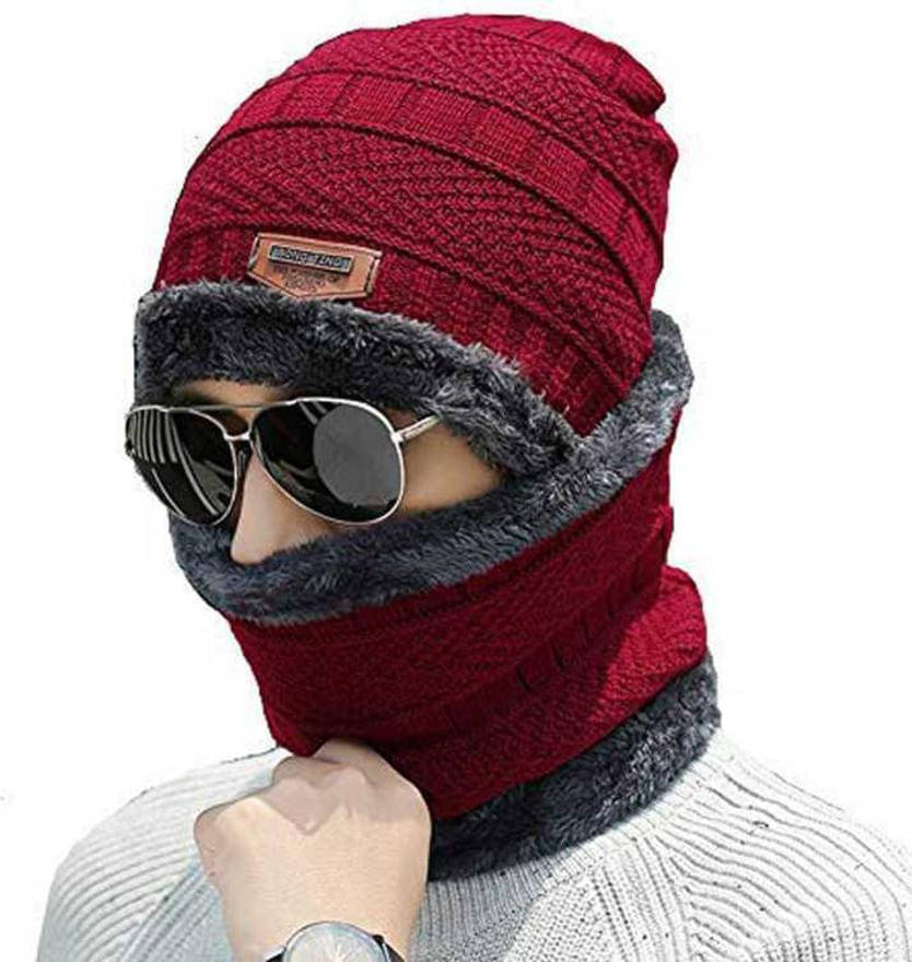 Evanden Pack of 1 Woollen Men's Cap ( Maroon ) Evanden Pack of 1 Woollen Men's Cap ( Maroon )