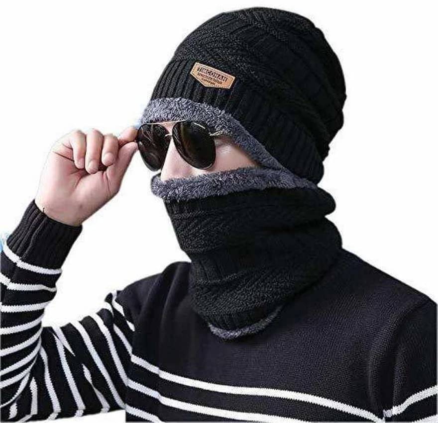     			Evanden Pack of 1 Woollen Men's Cap ( Black )