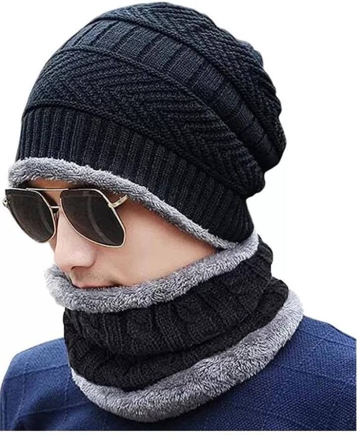     			Evanden Pack of 1 Woollen Men's Cap ( Black )